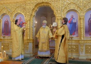 Преосвященнейший Мстислав, епископ Тихвинский и Лодейнопольский, совершил Божественную Литургию на подворье Введено-Оятского женского монастыря в г. Санкт-Петербурге